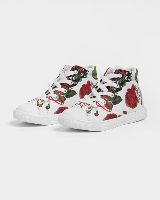 Quito Valantio!"Rose Amor"edition. Kids Hightop Canvas Shoe