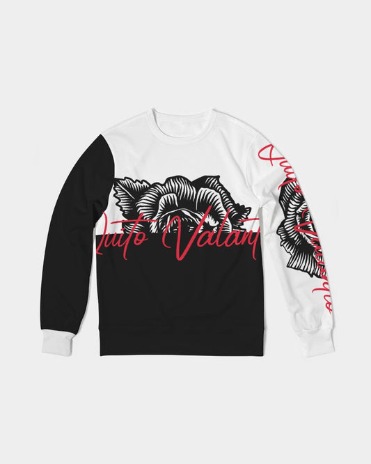 QuitoValantio!Blac rose edition. Men's Classic French Terry Crewneck Pullover