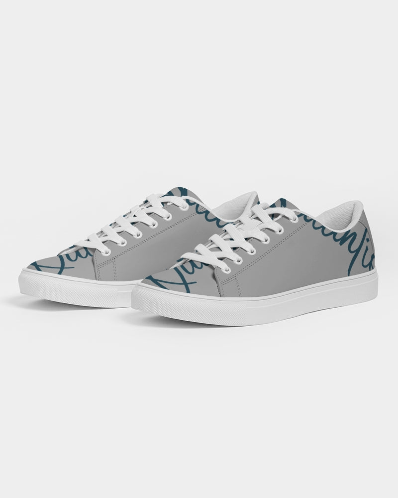 QuitoValantio!"Grey Sasha"edition Men's Faux-Leather Sneaker