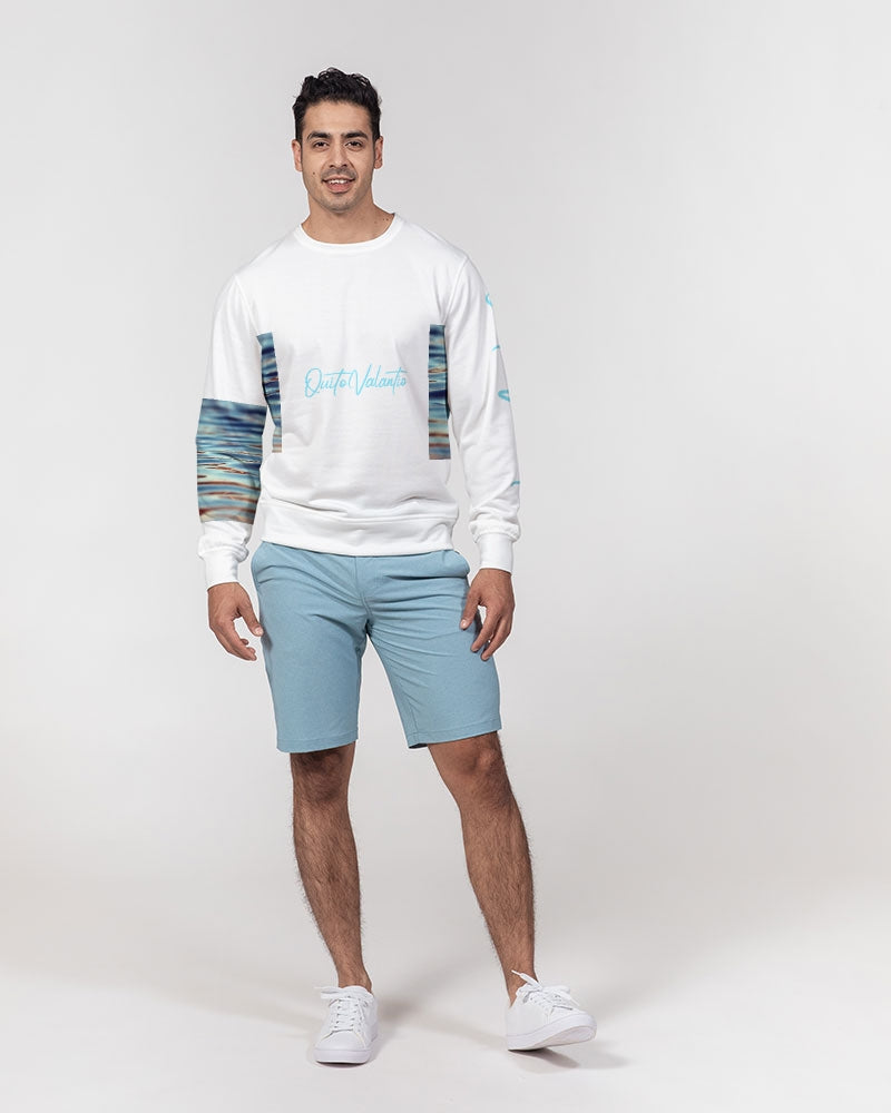 Quito Valantio!"Splash" Collection Men's Classic French Terry Crewneck Pullover