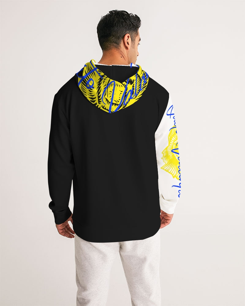 QuitoValantio!Blac rose blue n yellow Men's Hoodie