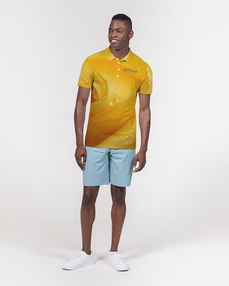 QuitoValantio!"Yellow rose deluxe" Men's Slim Fit Short Sleeve Polo