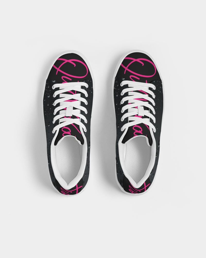 QuitoValantio! "Taste of pinc reign."edition. Women's Faux-Leather Sneaker