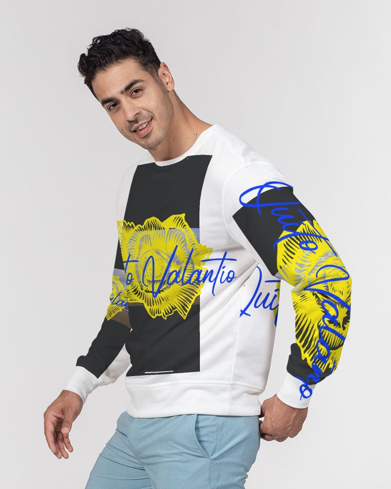 Quito Valantio"sunny delite Collection" Men's Classic French Terry Crewneck Pullover