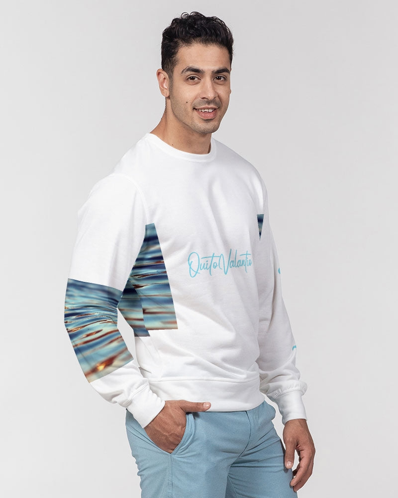 Quito Valantio!"Splash" Collection Men's Classic French Terry Crewneck Pullover