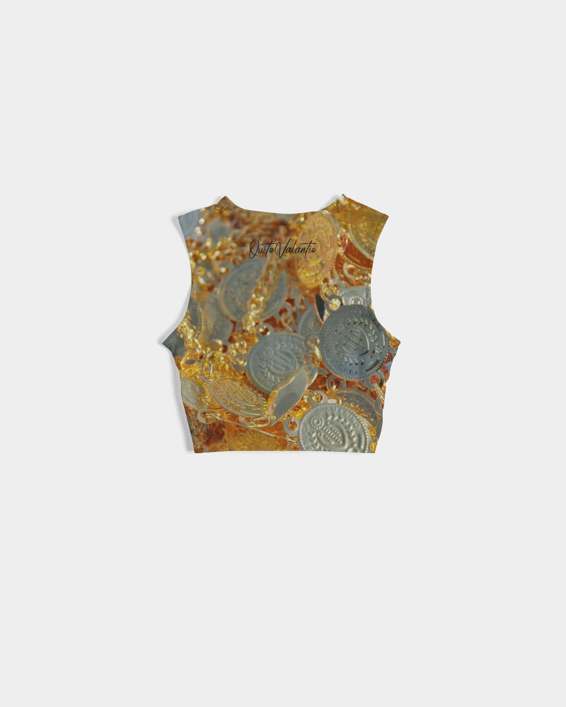 QuitoValantio!"coins"collection. Women's Twist-Front Tank