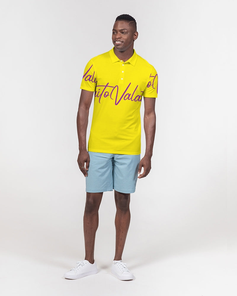 QuitoValantio!"A Taste of L.A." Men's Slim Fit Short Sleeve Polo