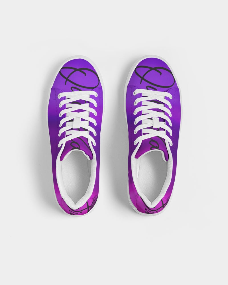 QuitoValantio!"Purple breeze's" Men's Faux-Leather Sneaker