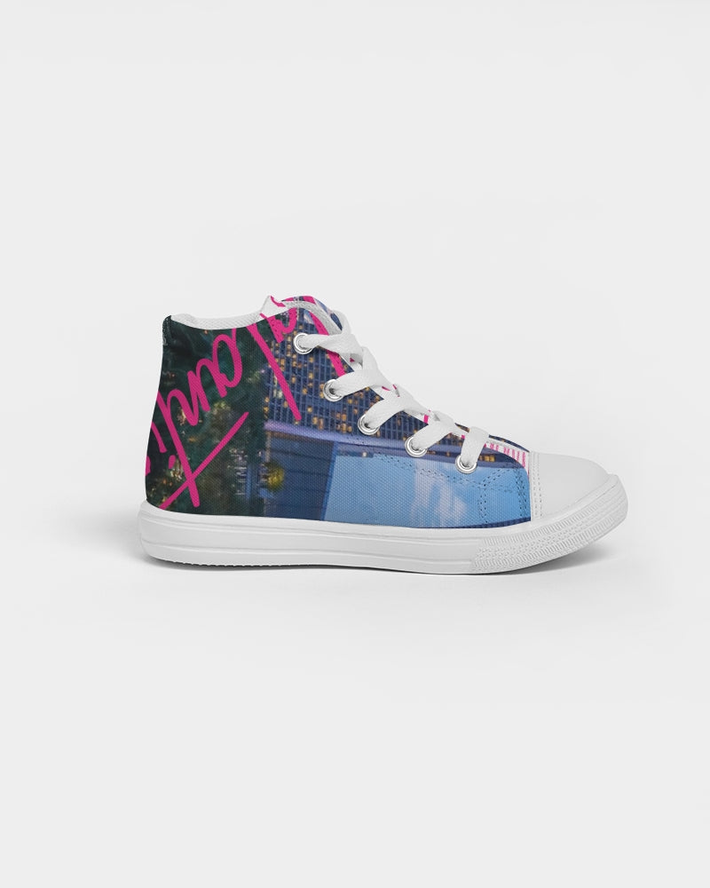 Quito Valantio "Taste of Singapore" Kids Hightop Canvas Shoe