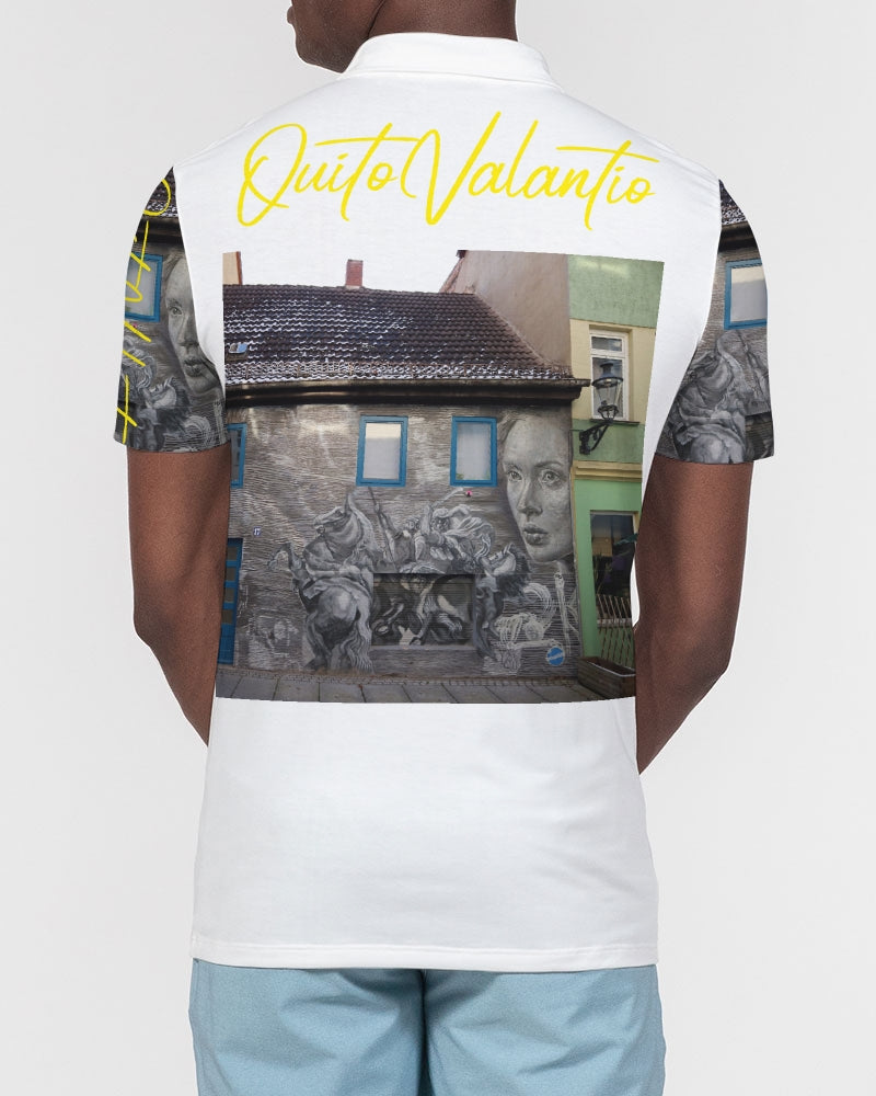 Quito Valantio"Art Collection" Men's Slim Fit Short Sleeve Polo