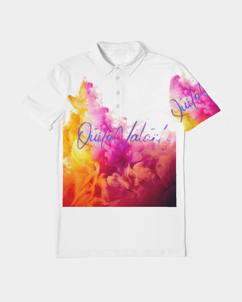 Quito Valantio!"Drip":Edition. Men's Slim Fit Short Sleeve Polo