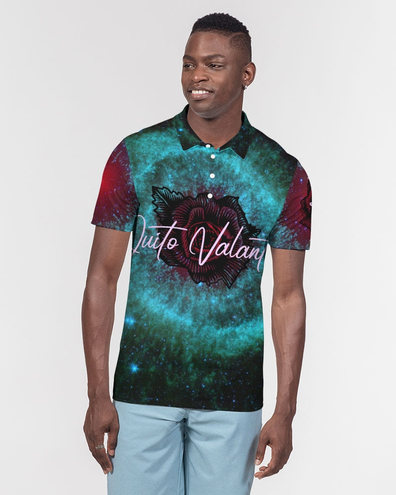 QuitoValantio!"Helix nitez" Men's Slim Fit Short Sleeve Polo