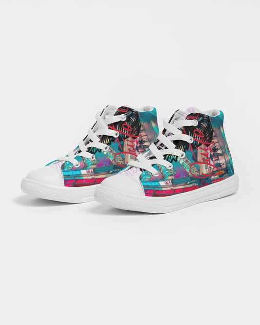 QuitoValantio!A Taste of Tokyo traffic. Kids Hightop Canvas Shoe