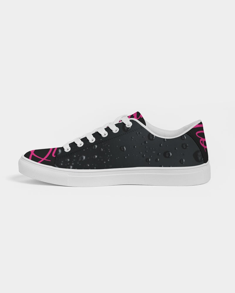 QuitoValantio! "Taste of pinc reign."edition. Women's Faux-Leather Sneaker