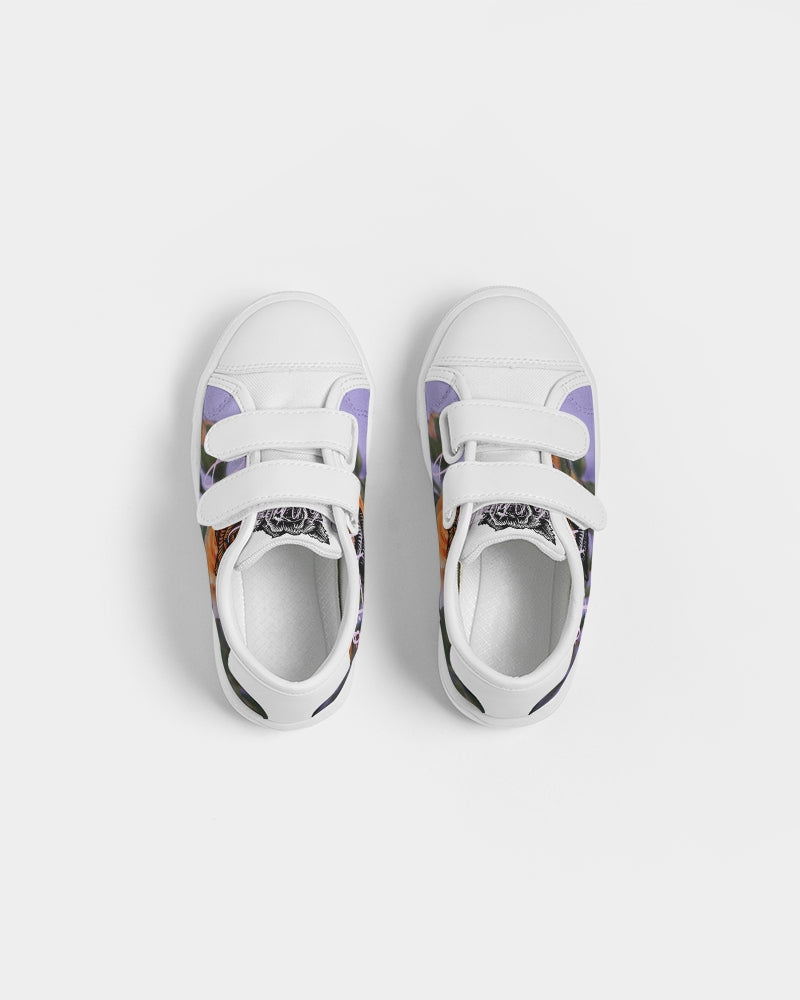 QuitoValantio!"PeachRoses"collections. Kids Velcro Sneaker