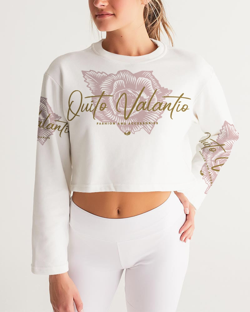 Quito Valantio! Florence nites. Women's Cropped Sweatshirt